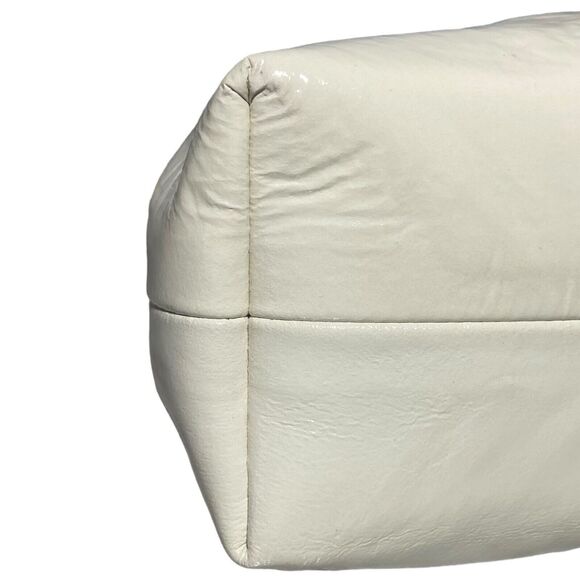 Nanushka The Bar Clutch Shoulder Bag Cream White Faux Leather Evening Purse - Picture 14 of 14